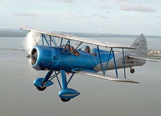 Florida Air Tours Biplane in Air