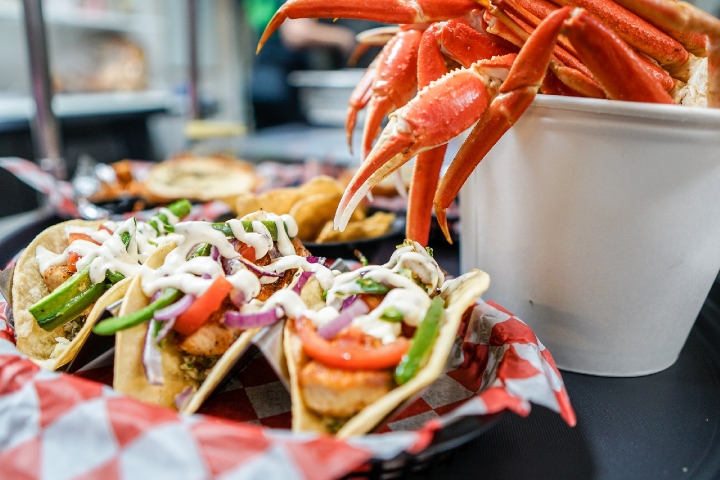 Seafood Atlantic Tacos and Crab