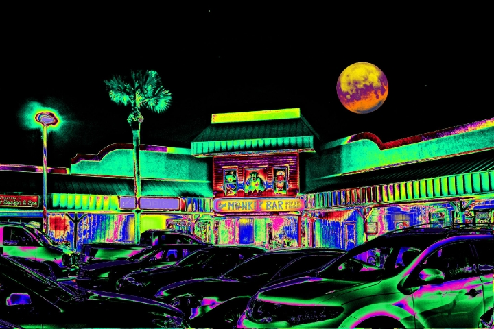 Monkey Bar Neon Filter Exterior