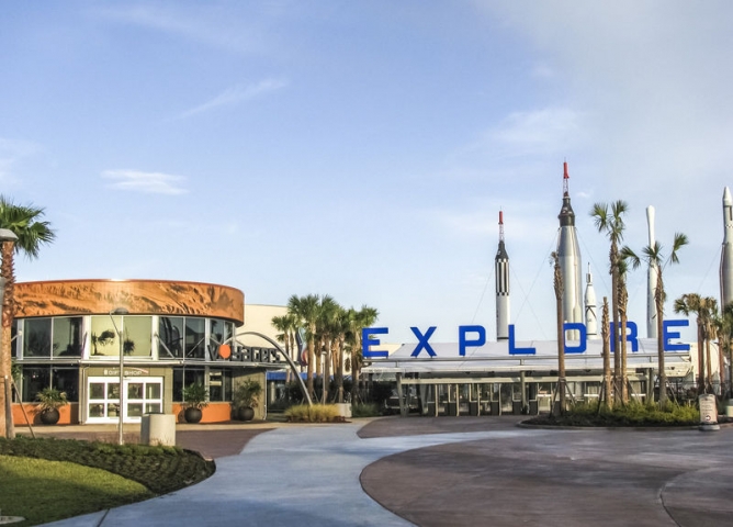 Kennedy Space Center Visitor Complex Entrance
