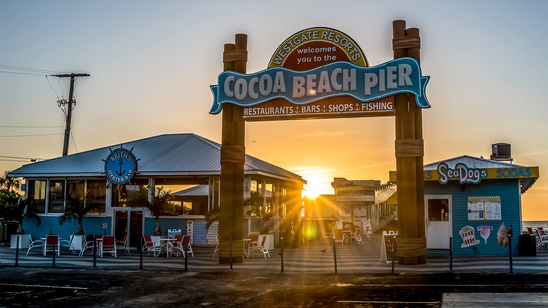 Cocoa Beach Pier Entrance Sunrise