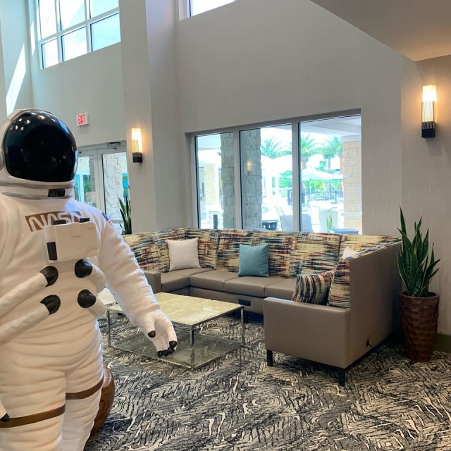 Space Person in Hampton Inn