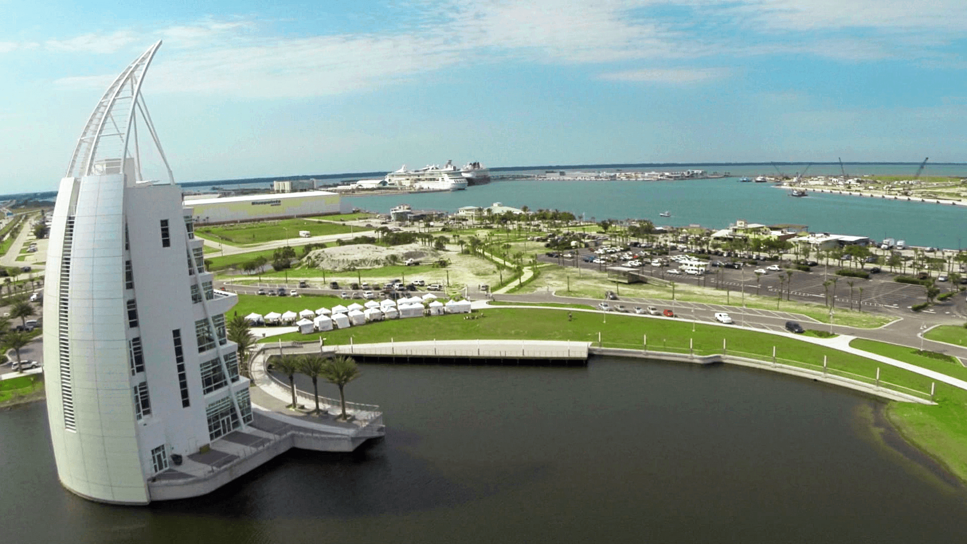 Port Canaveral and exploration tower