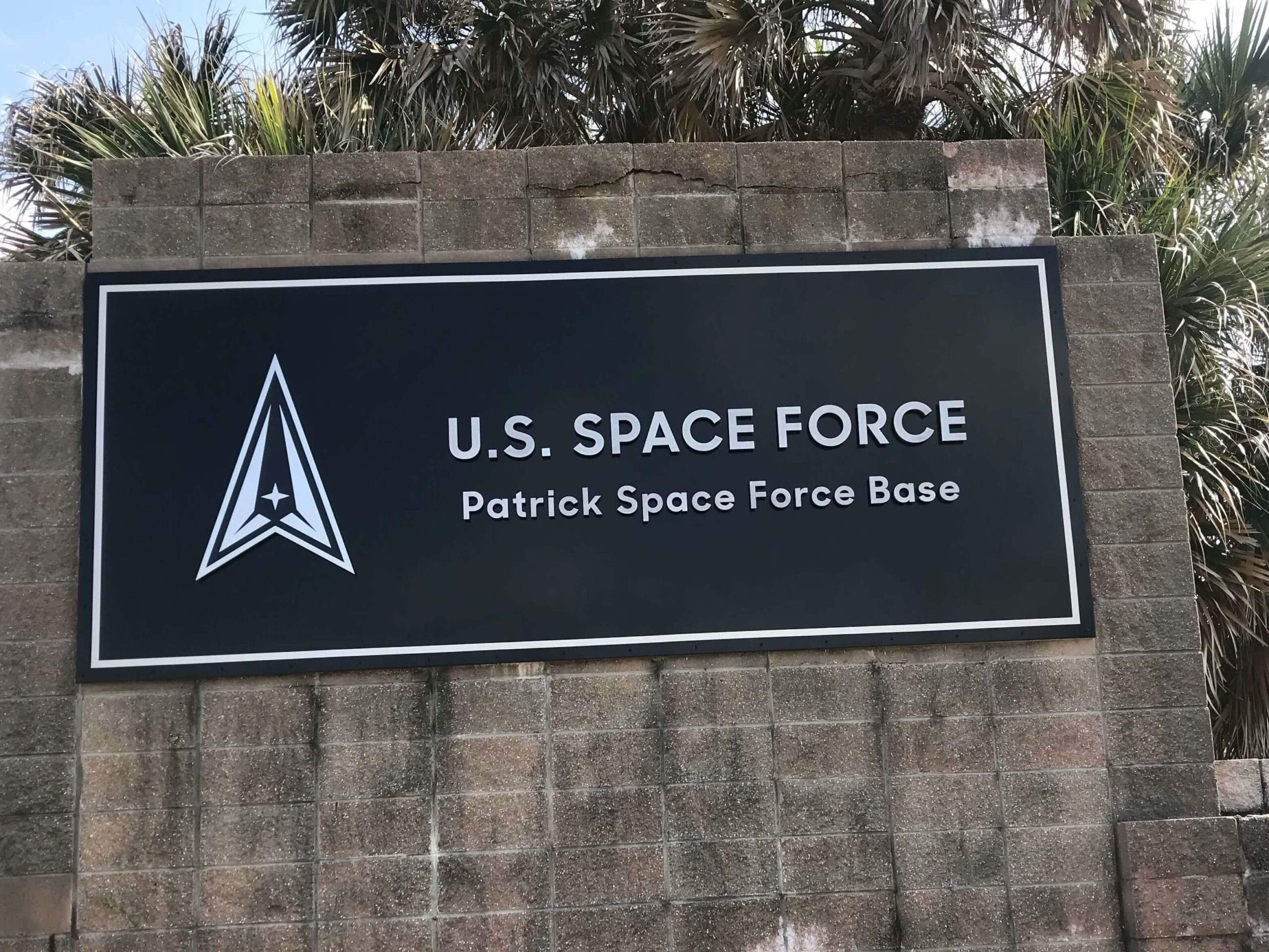 Patrick Space Force Base Entry Sign