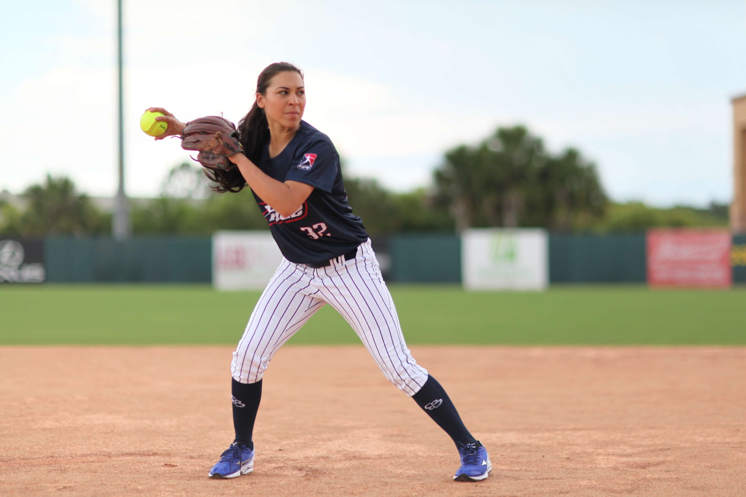 A USSSA Pride player playing at the USSSA Space Coast Complex in Viera, FL