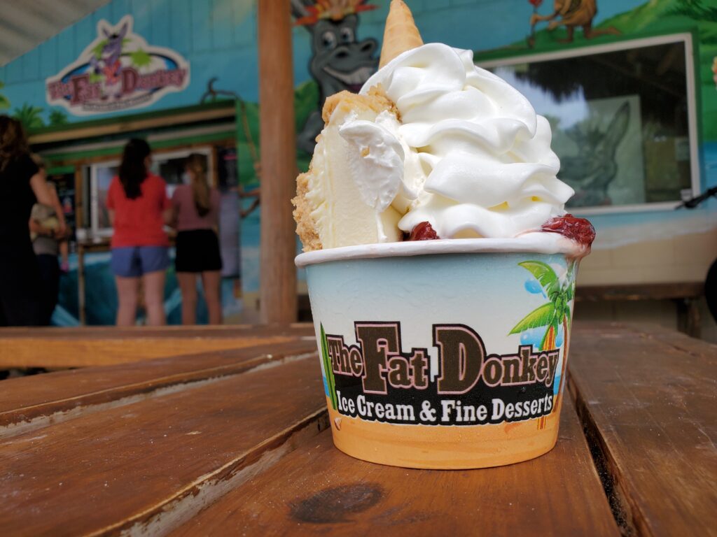 Ice cream at the Fat Donkey