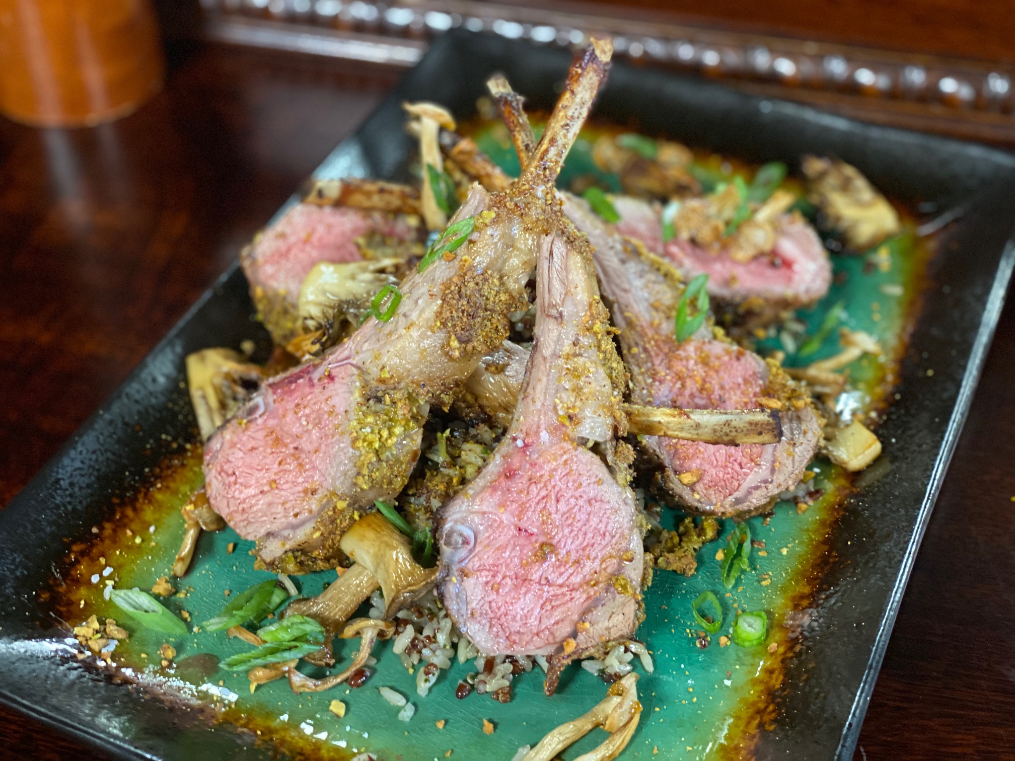 Pistachio Herb Crusted Rack of Lamb from Pineapples