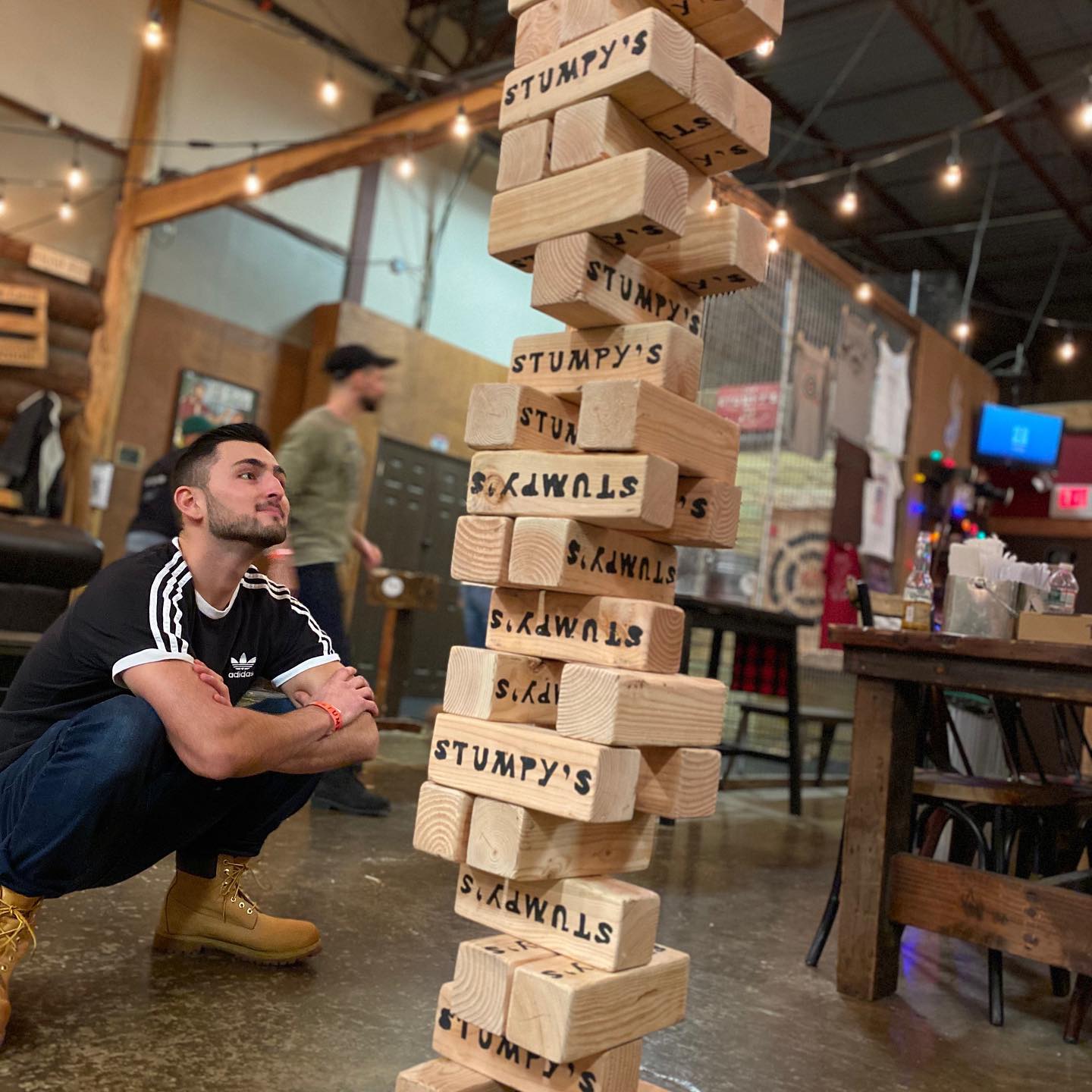 A giant jenga set