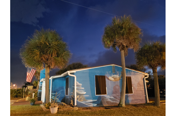 Surfside Chapel exterior with mural