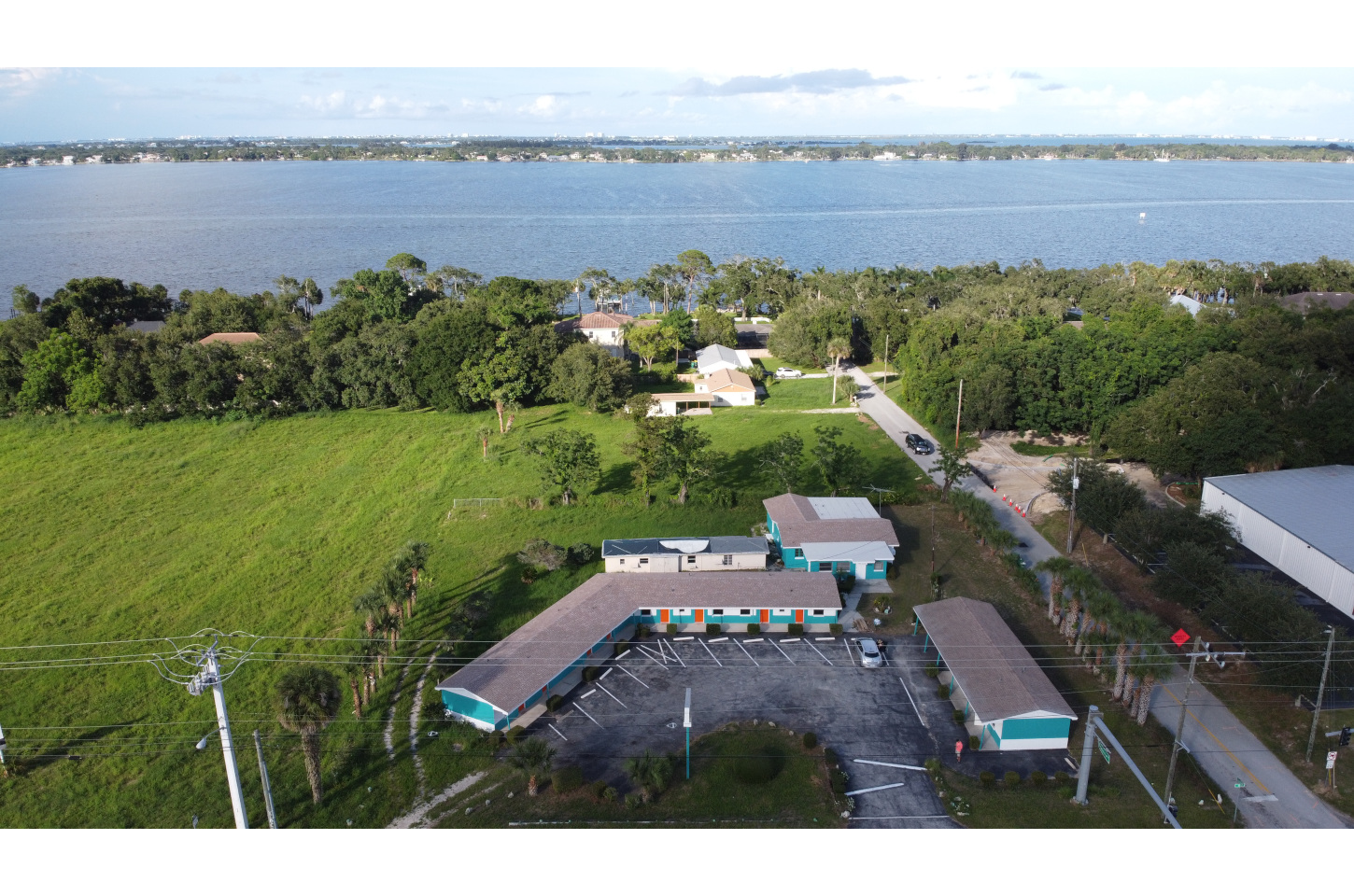 The Bonsai exterior aerial drone shot