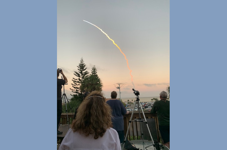 Guests enjoy a rocket launch