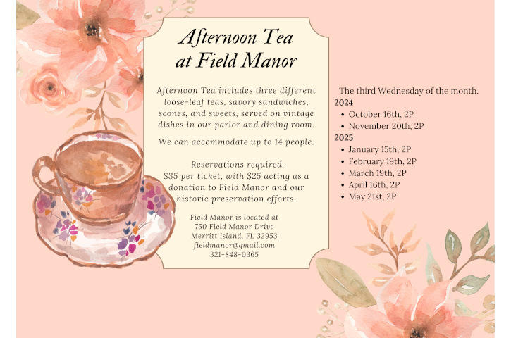 Afternoon Tea Field Manor Flyer