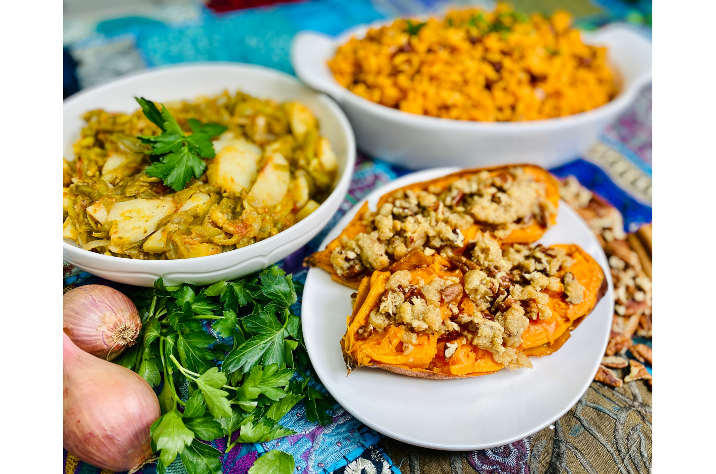 Samples of Indian food cooked at Florida Academy of Baking