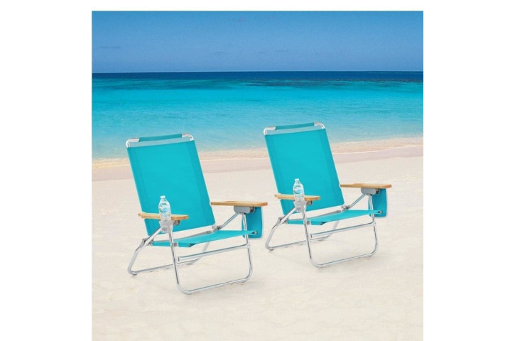 Beach chairs on the beach