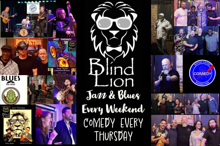 The Blind Lion Jazz, Blues and Comedy Club flyer