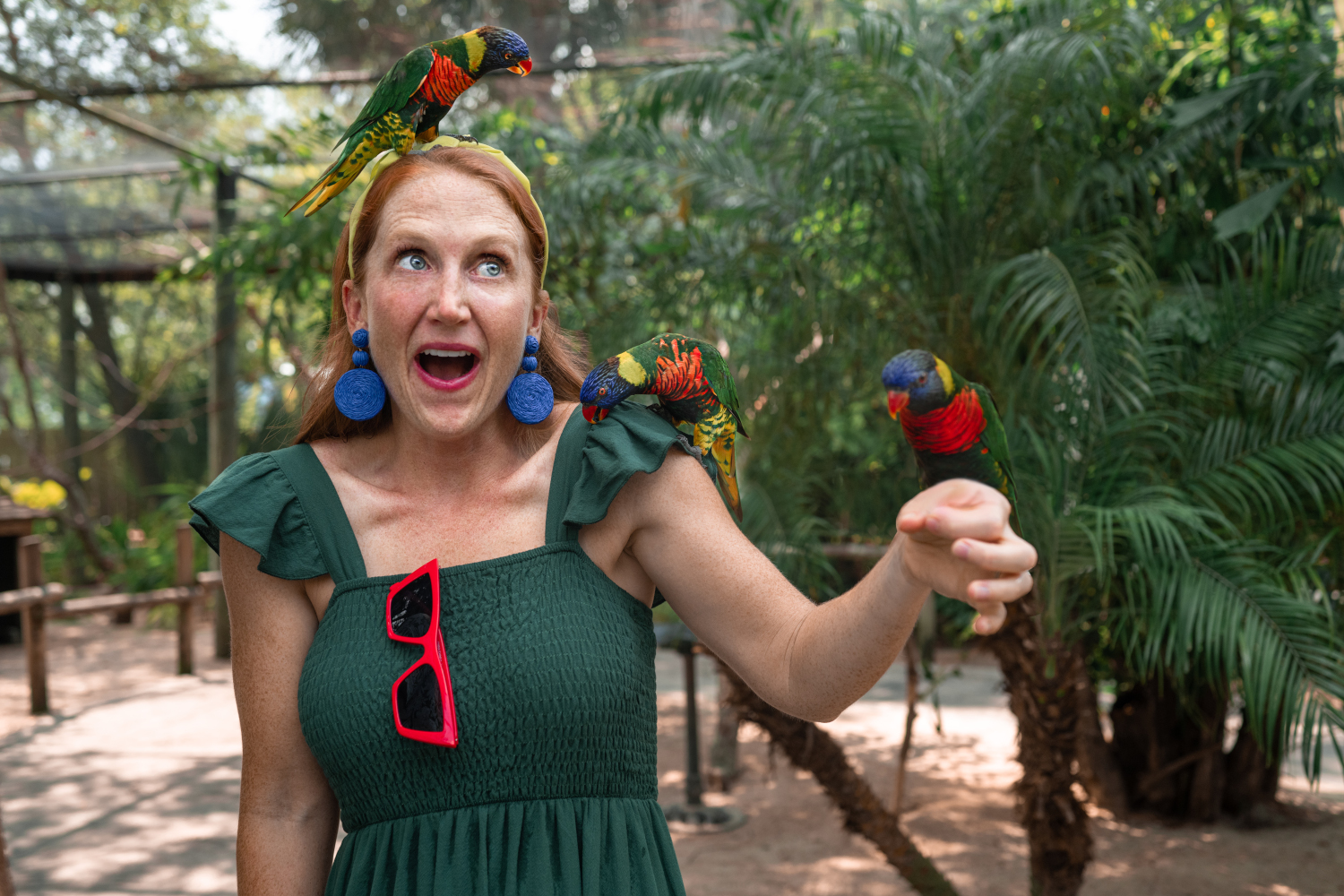 SCOT Zoo Photo Shoot 2023 Woman with Birds