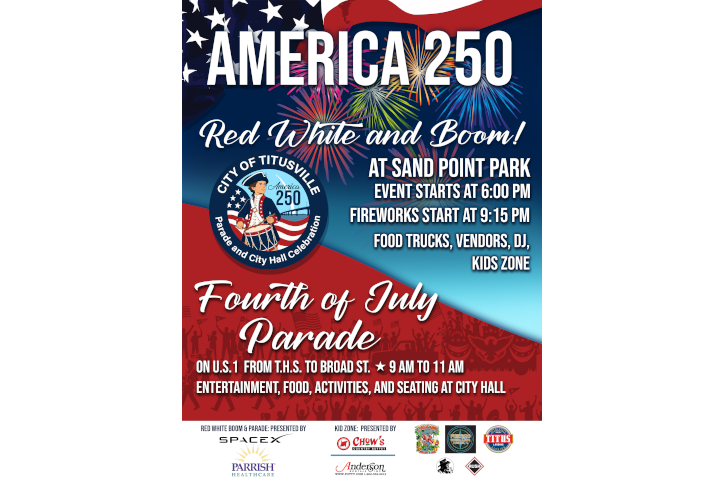 Red White and Boom Titusville Flyer