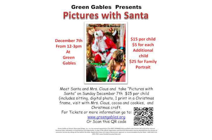 Pictures with Santa at Green Gables Flyer