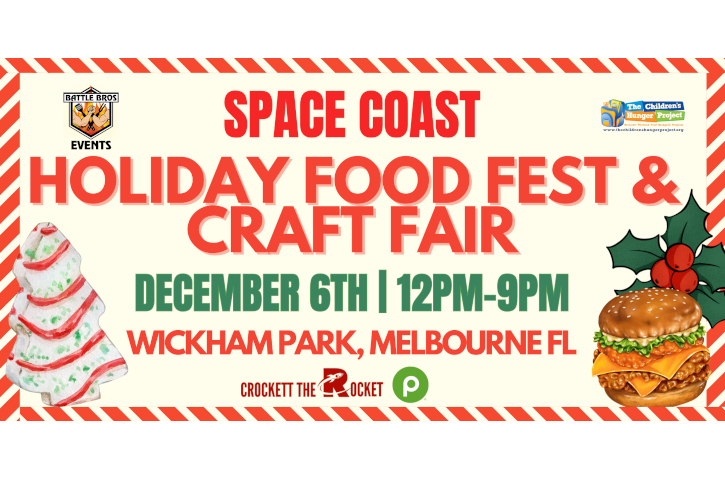 The Space Coast Holiday Food Fest & Craft Fair Banner