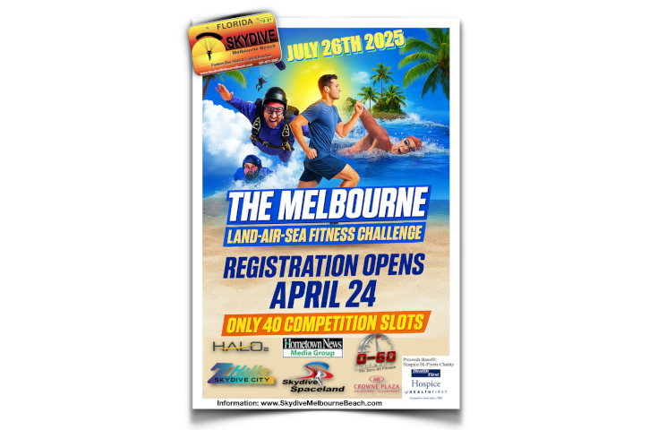 The Melbourne Land, Air & Sea Fitness Challenge Flyer