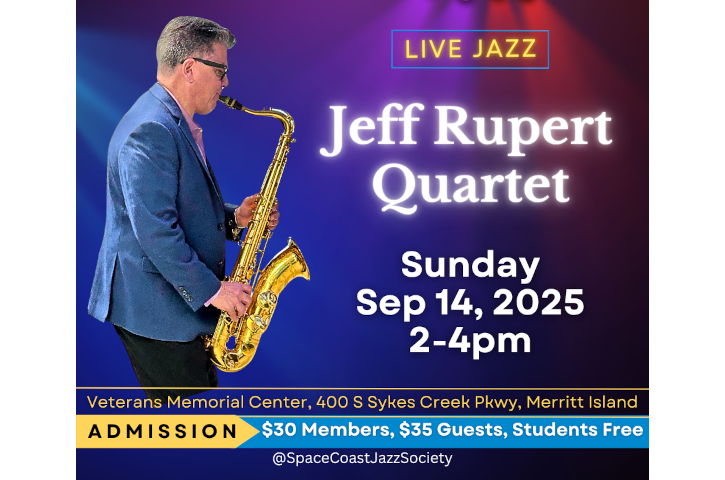 Live Jazz Concert by Recording Artist Jeff Rupert Flyer