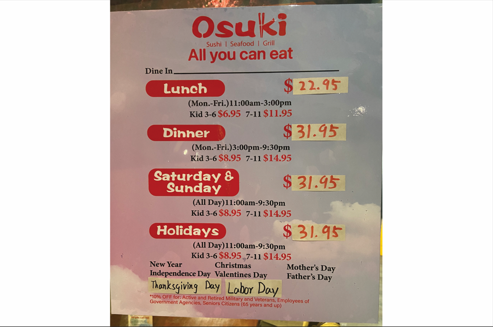 Osuki Menu fall is for foodies 2025