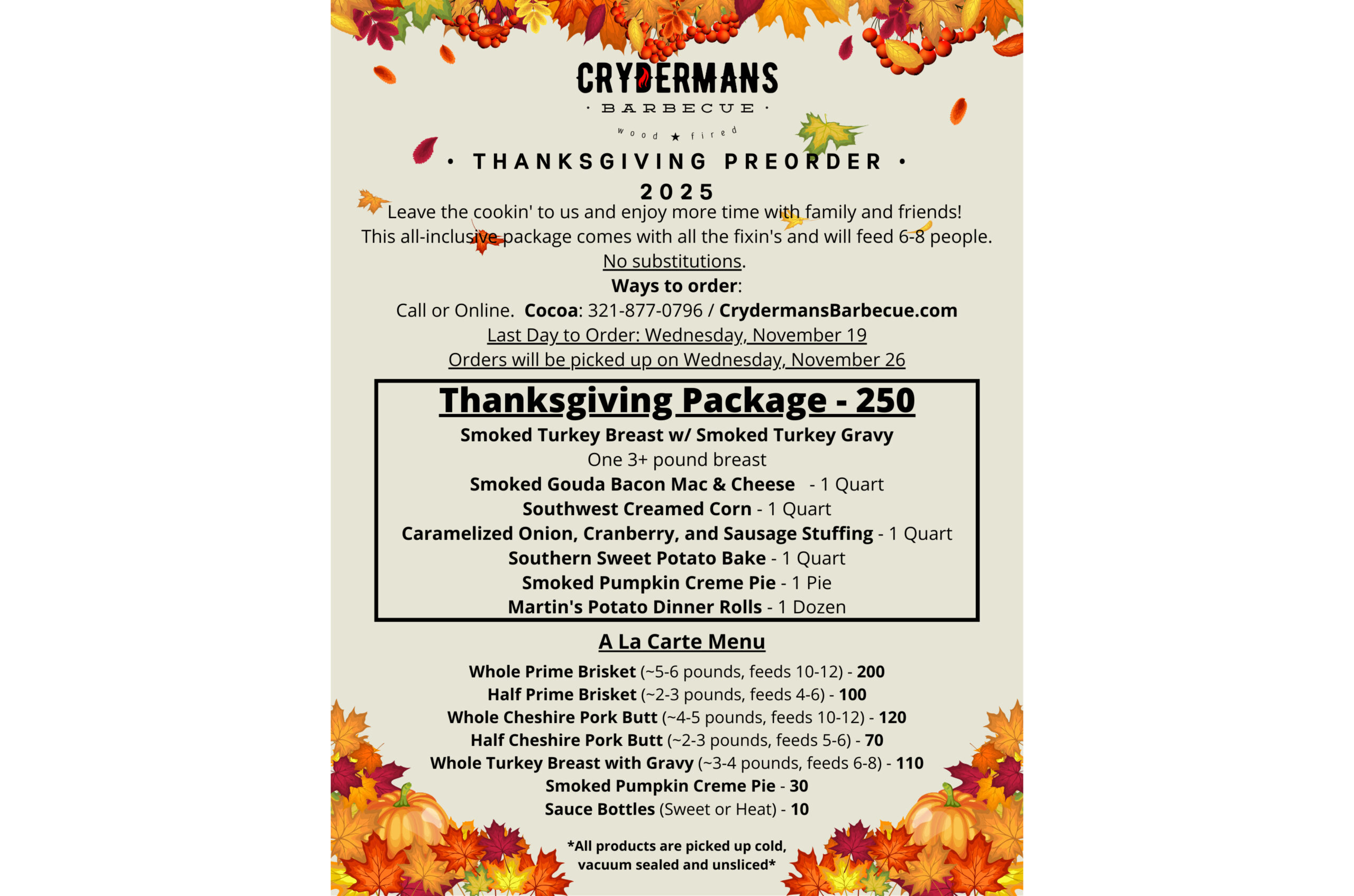 crydermans thanksgiving fall is for foodies