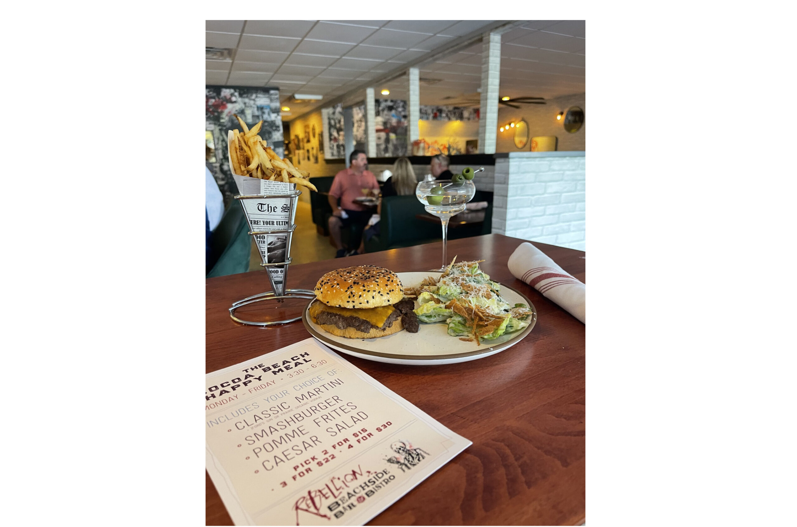 rebellion beachside bistro cocoa beach happy meal