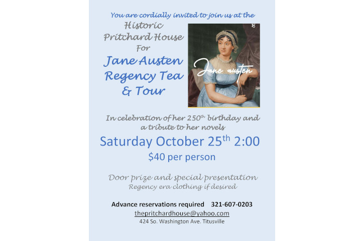 Jane Austen Regency Tea & Tour Flyer 2