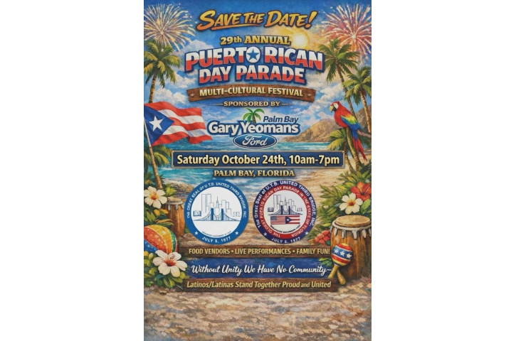 Palm Bay Florida's 29th Annual Puerto Rican Day Parade & Multicultural Festival Flyer