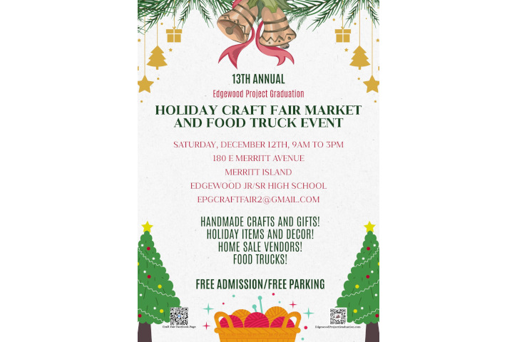 13th Annual Holiday Craft Fair Market & Food Truck Event Flyer