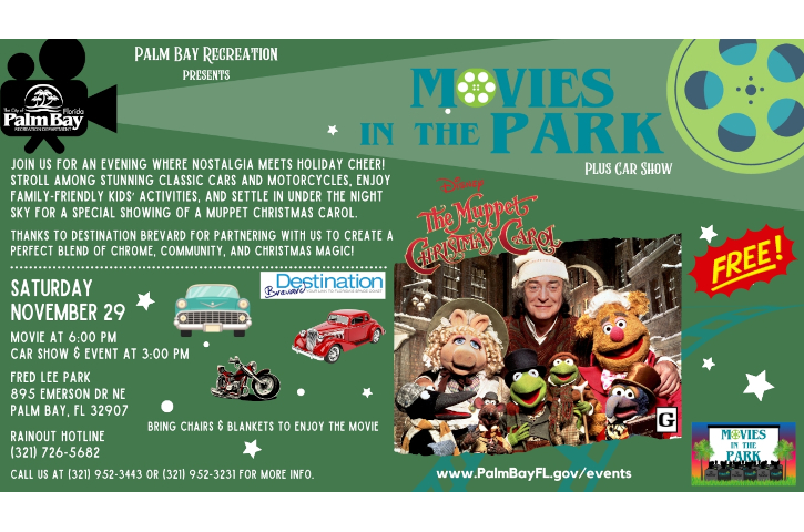 Free Movie in the Park & Car Show Flyer