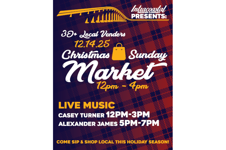 Holiday Sunday Market at Intracoastal Brewing Company Flyer