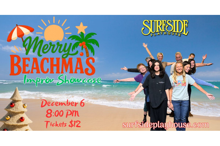 Merry Beachmas Improv Showcase Banner