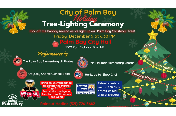 Palm Bay Tree Lighting Ceremony Banner