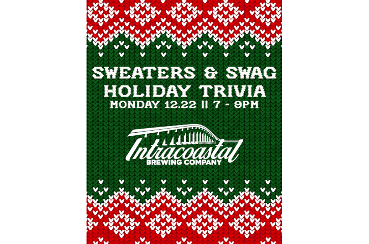 Sweaters & Sway Holiday Trivia at Intracoastal Brewing Company Flyer