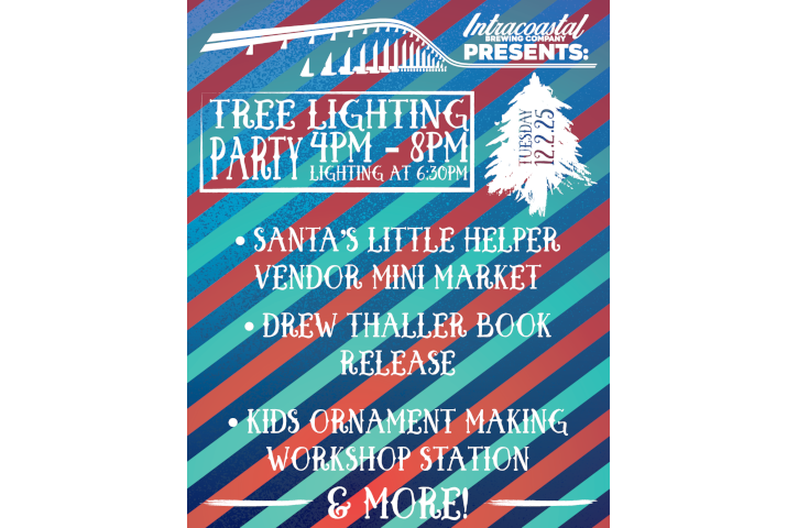 Tree Lighting Celebration at Intracoastal Brewing Company Flyer