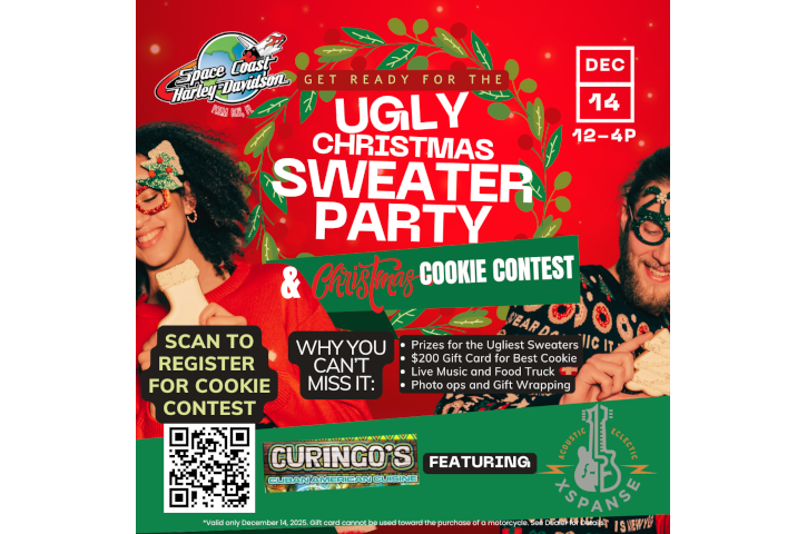 Ugly Christmas Sweater Party & Christmas Cookie Contest Flyer