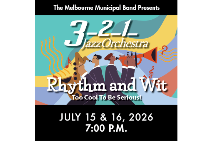 3-2-1 Jazz Orchestra Concert Rhythm and Wit Banner