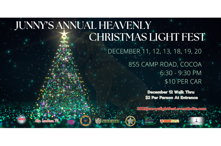 Junny's Annual Heavenly Christmas Lightfest Banner