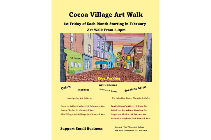 Cocoa Village Art Walk Flyer