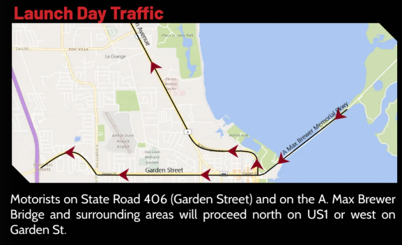 Titusville Launch Traffic 1.28.26