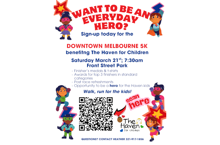 Downtown Melbourne 5K Benefiting The Haven for Children Flyer