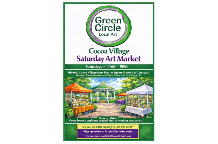 Cocoa Village Saturday Art Market Flyer