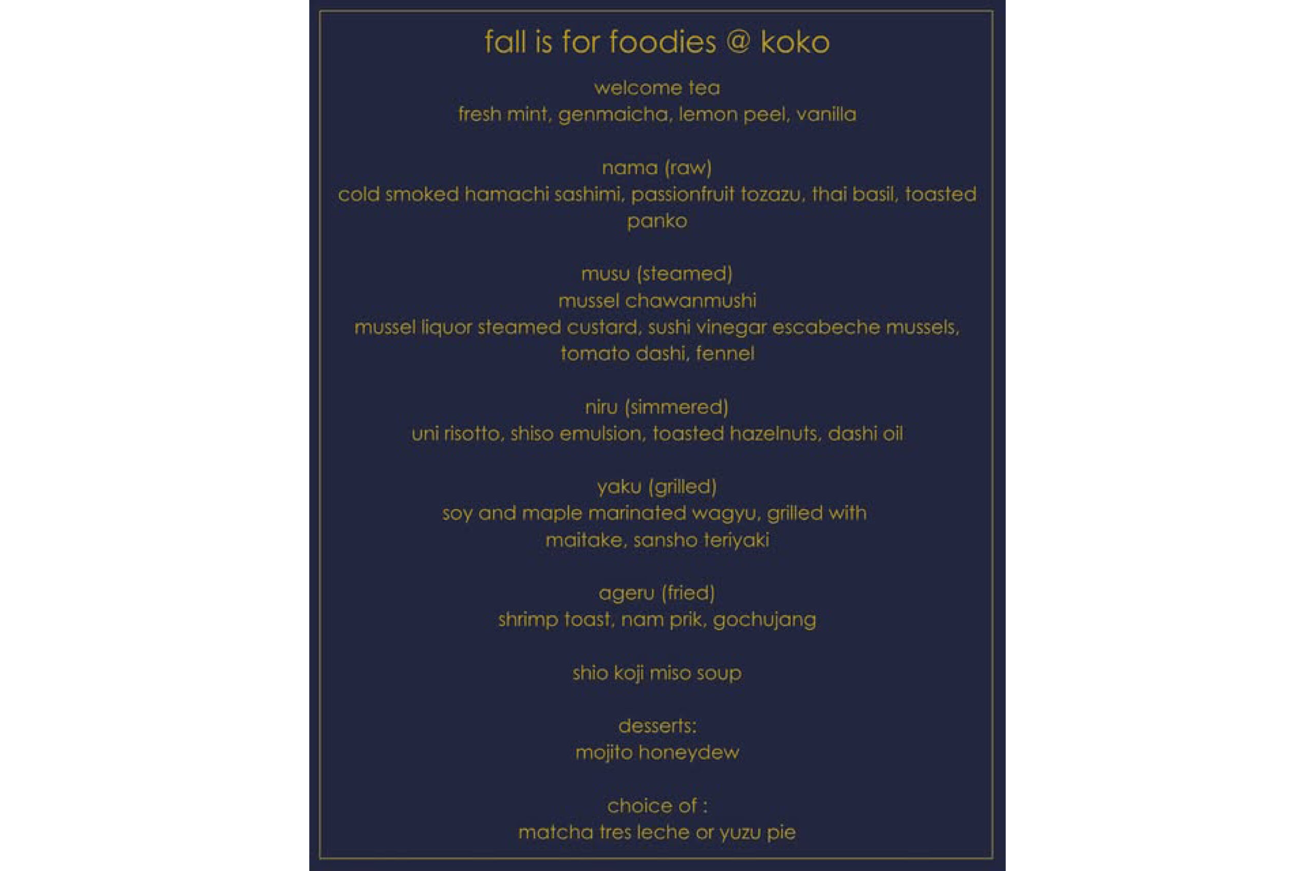Koko Fall is for Foodies 2026